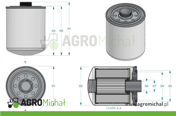 FILTR HYDRAULICZNY HF7541 SH 62032 3581032M2