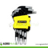 Zestaw kluczy TORX T10-T50 ze stali S2 9el w uchwycie Waryński