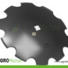 Talerz uzębiony Z-10 fi 610 otwór 40x40 grubość 6 mm stal borowa WARYŃSKI R
