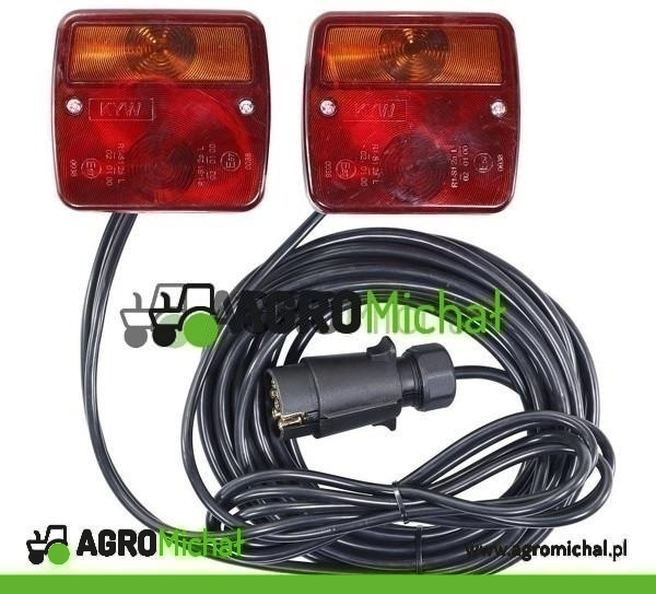 ZESTAW LAMP TYLNYCH NA MAGNES PRZEWÓD 7,2M AK06-040