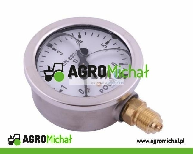 MANOMETR GLICERYNOWY 0-6 BAR 1/4 POLMO