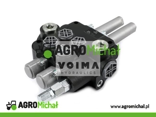 Rozdzielacz hydrauliczny 2-sekcyjny 80L sterowany joystickiem na linkę VOIMA