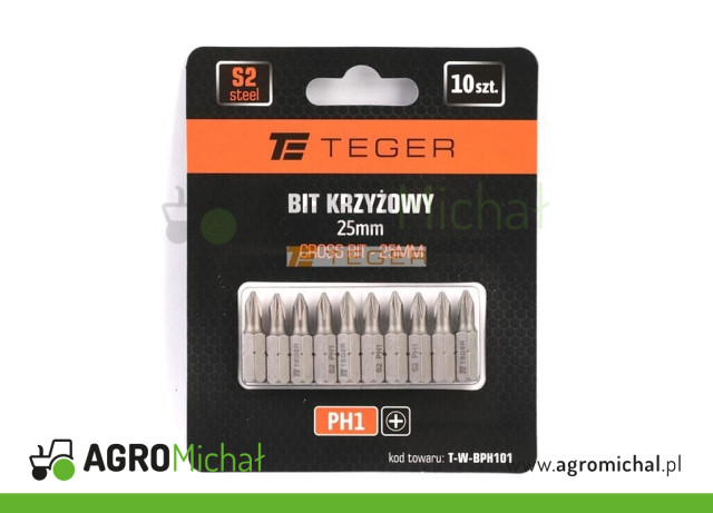 Bit krzyżowy PH 25 mm/PH2  TEGER