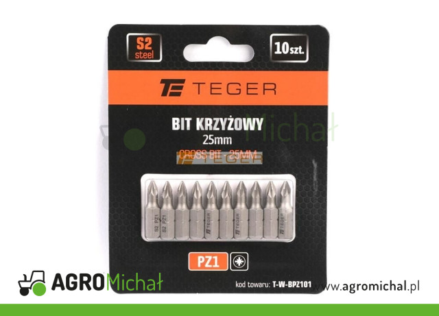 Bit krzyżowy PZ 25 mm/PZ1 TEGER