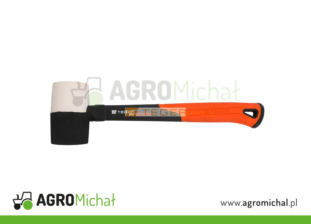 Młotek gumowy z trzonkiem fiberglass 450 g Extreme / TEGER