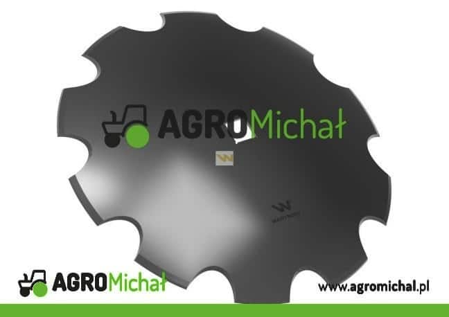 Talerz uzębiony Z-10 fi 610 otwór 40x40 grubość 6 mm stal borowa WARYŃSKI R