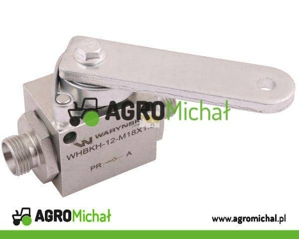 Zawór odcinająco-zwrotny (ogranicznik posuwu/skoku) 2/2 M18x1.5 12L z otworami mocującymi 350 bar Waryński