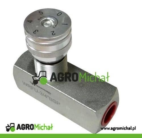 Zawór dławiąco-zwrotny WRFU 90 1/4"BSP Waryński