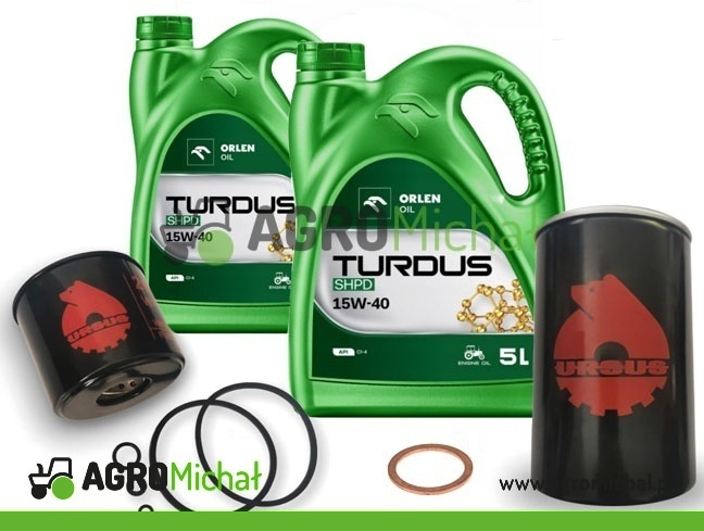 Zestaw - serwis olejowy Massey Ferguson 235 255 Ursus 2812 3512 C360-3P