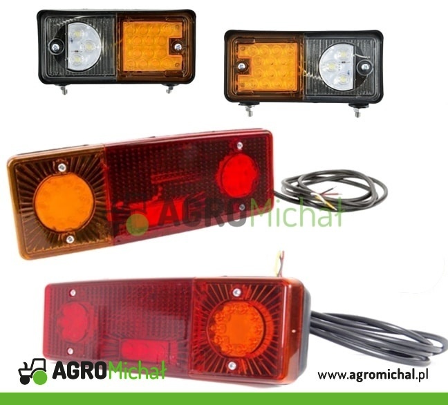 Zestaw lamp LED przód + tył na błotniki do Ursus C-360, C-355